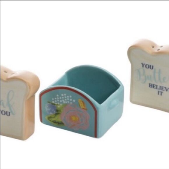 Rare - The Pioneer Woman Celia Toast / toaster salt and pepper shakers - Picture 3 of 4